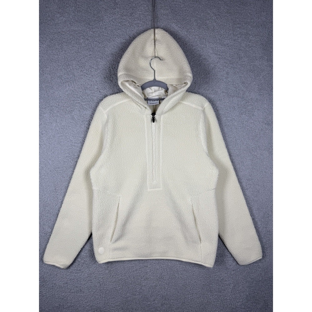 Cuts‎ Clothing Hoodie Jacket Mens Size S White Sherpa Half Zip Polartec